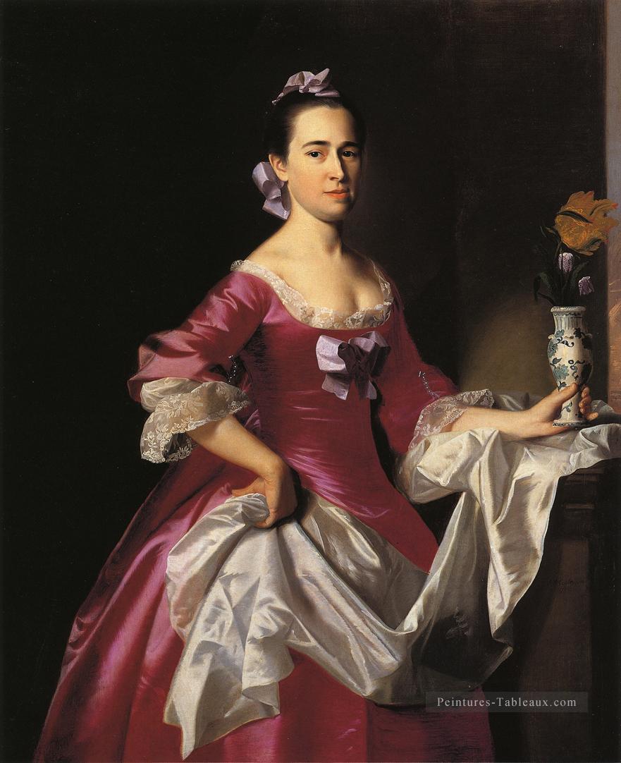 Mme George Watson Elizabeth Oliver Nouvelle Angleterre Portraiture John Singleton Copley Peintures à l'huile